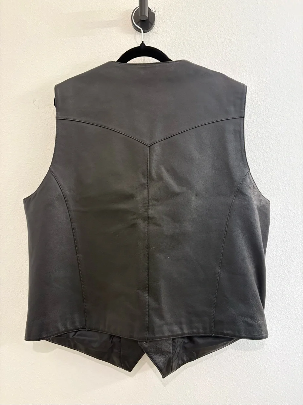 DNK Classic Men's Black Genuine Leather Vest